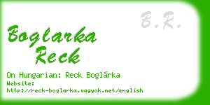 boglarka reck business card