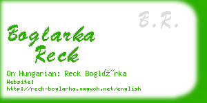 boglarka reck business card